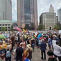 Huge crowds turn out in Ohio to protest Trump
