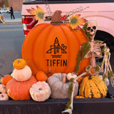 Skeletons, pumpkins and spiderwebs take over downtown Tiffin planters for Halloween