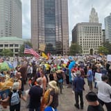 Huge crowds turn out in Ohio to protest Trump