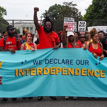 Protesters in D.C. rally for priorities to counter Trump’s 250th anniversary programming