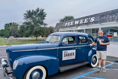 Brian Shaver tours OH-5 in a union-made 1939 Nash