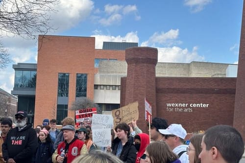 Hundreds of Ohio State University students call on university to remove Wexner name from buildings