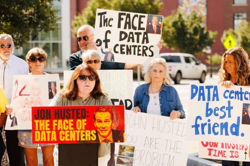 Northwest Ohio rally targets Jon Husted over Ohio data center boom, rising electric costs