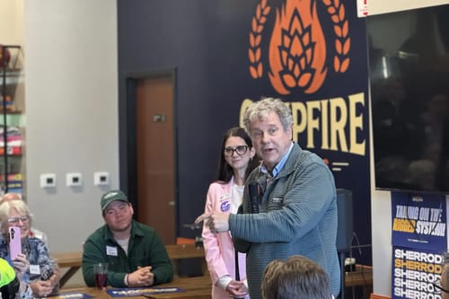 Sherrod Brown reprises an anti-war message in Ohio’s U.S. Senate race