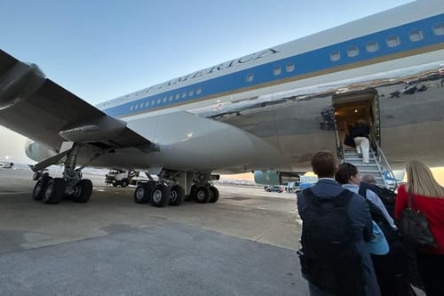 Trump taken via catering truck to secret flight amid Iran threats, report says