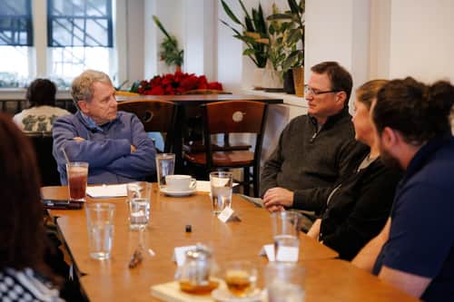 Sherrod Brown meets Northwest Ohio residents struggling with health care costs