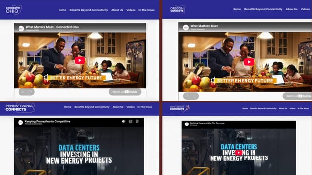 Pro-data center industry group behind ad campaign in Ohio, Oregon, five other states