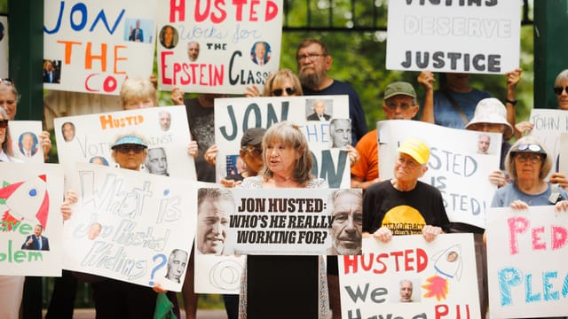 Ohioans call out Jon Husted over donations from Epstein 'co-conspirator', now in Marietta
