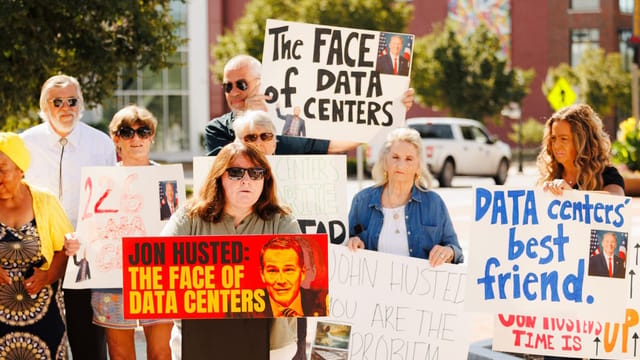 Northwest Ohio rally targets Jon Husted over Ohio data center boom, rising electric costs