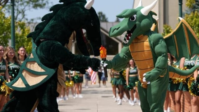 Tiffin University unveils new dragon mascot