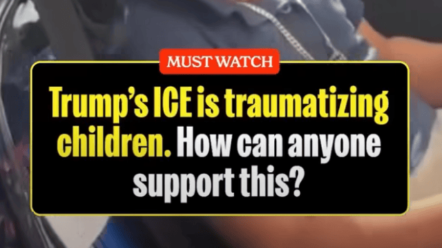 Children shouldn't be afraid of going to school and never seeing their parents again. ICE is traumatizing families.