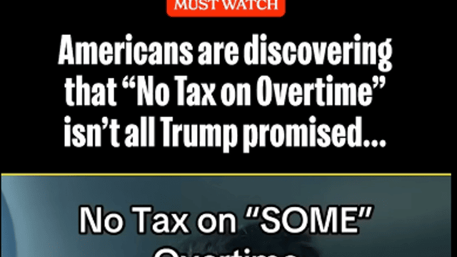 If you thought Trump’s “no taxes on overtime” promise sounded too good to be true…it's because it was.