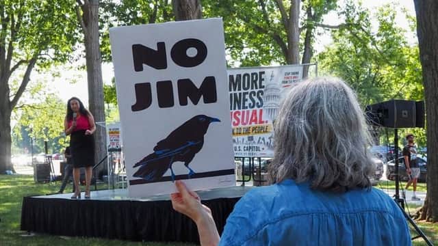 Protesters at the US Capitol rally for voting rights after Supreme Court ruling