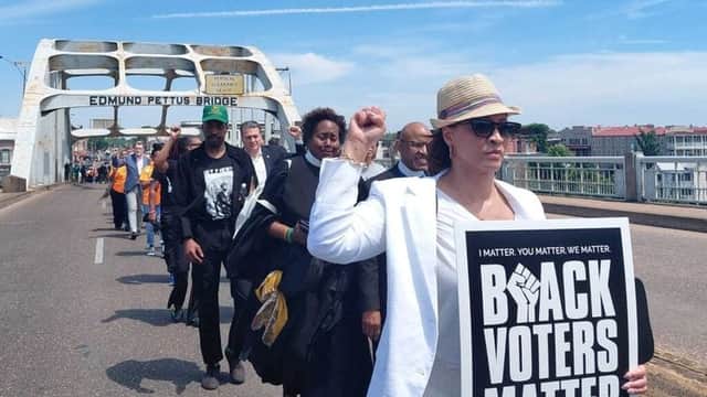 Thousands attend protests in Selma and Montgomery for voting rights