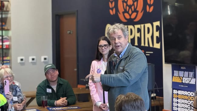 Sherrod Brown reprises an anti-war message in Ohio’s U.S. Senate race