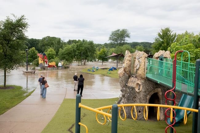 Flooding in Wauwatosa after the August 2025 storm. (Photo courtesy of Erol Reyal)