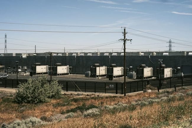 Data center facilities, including the one pictured here in Boardman, Oregon, on May 18, 2026, have been built along the Columbia River Gorge during the last few years. (Photo by Jordan Gale/Oregon Capital Chronicle)