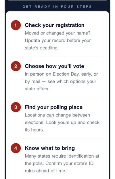 A portion of an email from the White House urging Americans to vote, including by mail. (States Newsroom photo)