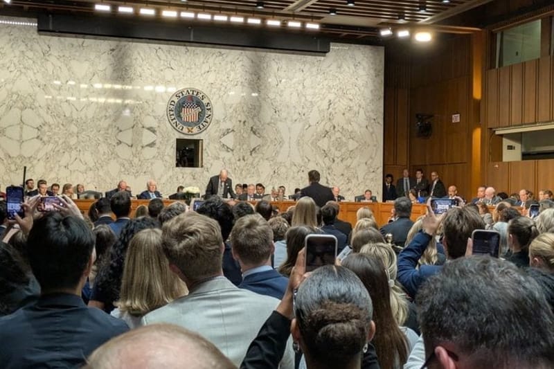 Acting Attorney General Todd Blanche is sworn in before testifying before the Senate Committee on the Judiciary for his confirmation hearing on Wednesday, July 15, 2026, at the Hart Senate Office Building. (Photo by Ashley Murray/States Newsroom)