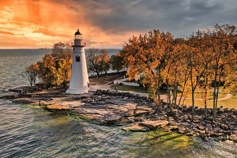 Marblehead Lighthouse in Marblehead, Ohio, United States, is the oldest lighthouse in continuous operation on the American side of the Great Lakes. It has guided sailors safely along the rocky shores of Marblehead Peninsula since 1822. (Photo: Getty Images)