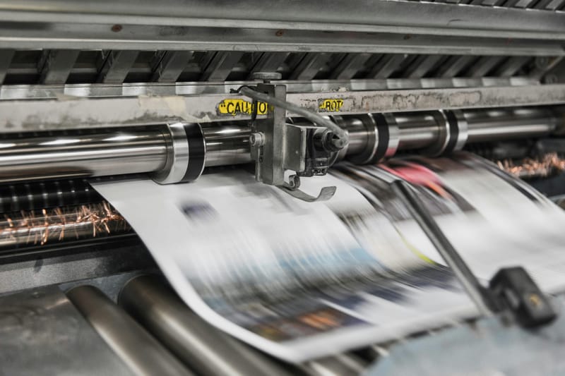 Newspapers being printed. (Photo: Bank Phrom/Unsplash)