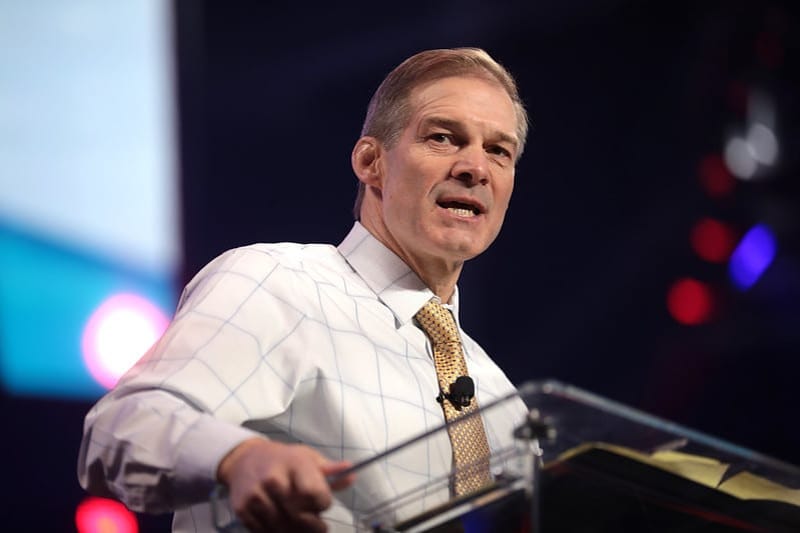 U.S. Rep. Jim Jordan (R-Ohio) speaking at an event. (Photo by Gage Skidmore via Flickr)