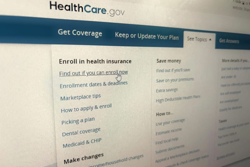 Pages from the U.S. Affordable Care Act health insurance website healthcare.gov are seen on a computer screen. (Photo: NorthStar Civic Media File Photo)