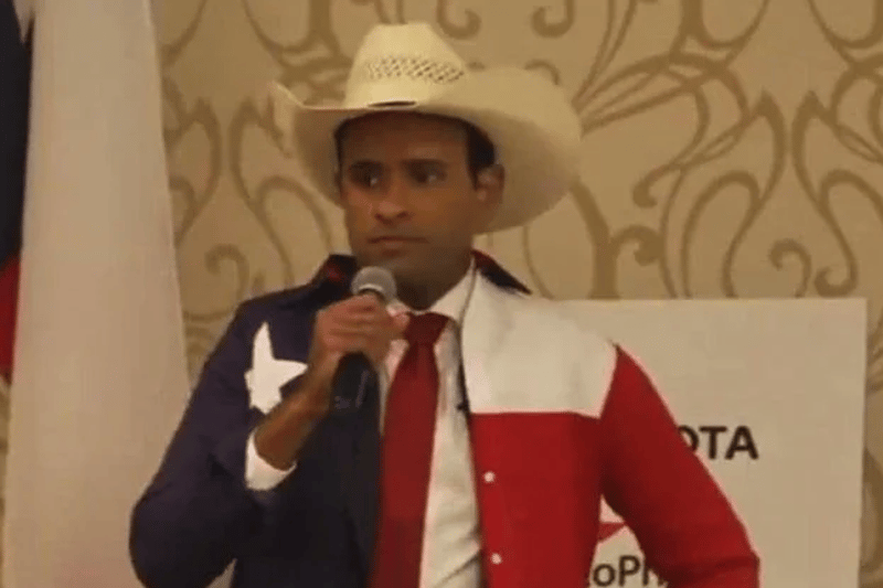 Ramaswamy cosplays as a "Texas cowboy." (Photo via Instagram)