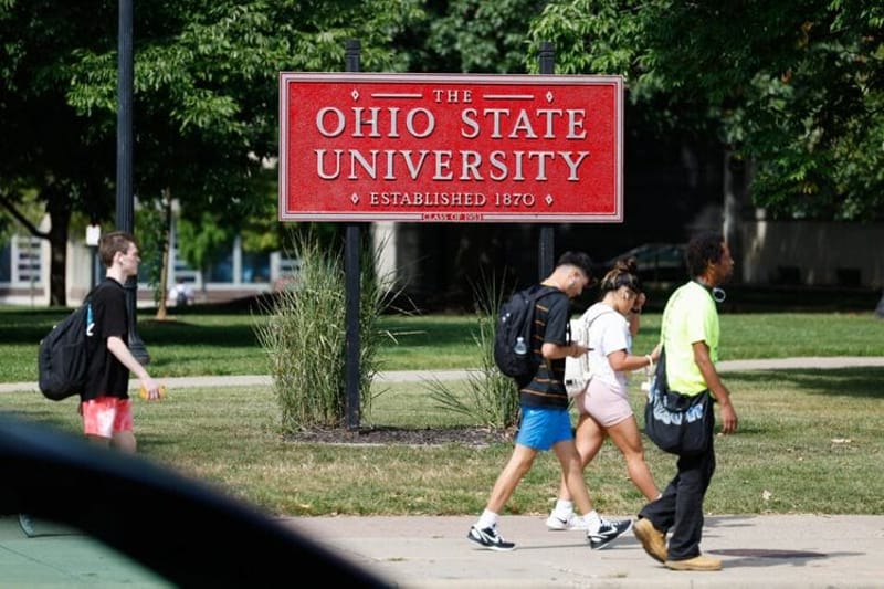On the campus of The Ohio State University in Columbus, Ohio. (Photo by Graham Stokes for the Ohio Capital Journal. Republish photo only with original story.)