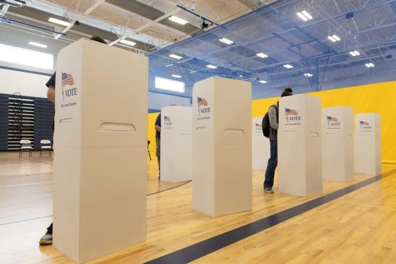 Voters cast their ballots. (Otto Kitsinger for States Newsroom.)
