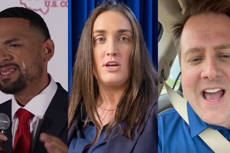From left: Josh Williams, Madison Sheahan, and Derek Merrin — the leading 2026 Republican candidates in Ohio's 9th congressional district. (Photos via Josh Williams campaign website, public domain, Facebook)