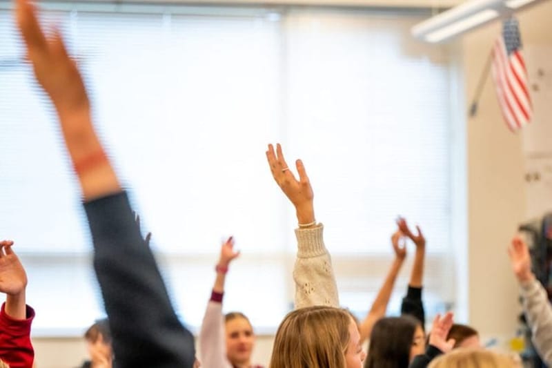 Students work in a classroom in Salt Lake City in 2024. As AI use in schools grows, more lawmakers and districts aim to put guidelines in place. (Photo by Spenser Heaps for Utah News Dispatch)