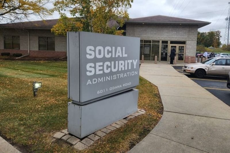 The Social Security Administration field office in Madison, Wisconsin, pictured in October, 2025. (Photo by Erik Gunn/Wisconsin Examiner)