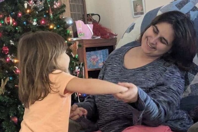 Kaelah Oberdorf, 24, had a medication abortion in 2023 when she discovered she was pregnant while still recovering from the debilitating postpartum depression she had after giving birth to her daughter. Oberdorf said she was in an emotionally abusive relationship and didn't want her daughter or herself to be tied to that partner for life. (Courtesy of Kaelah Oberdorf)