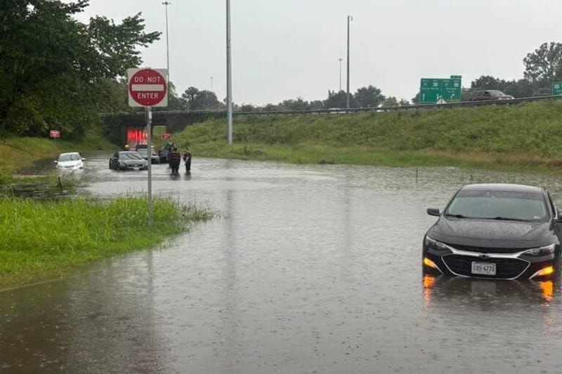 Cars are flooded in Petersburg, Va., in July 2025. (Photo courtesy of Petersburg Fire Rescue & Emergency Services)