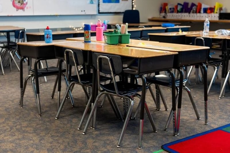 A classroom at Woodrow Wilson Elementary School in South Salt Lake City, Utah, on March 12, 2024. (Photo by Spenser Heaps/Utah News Dispatch)