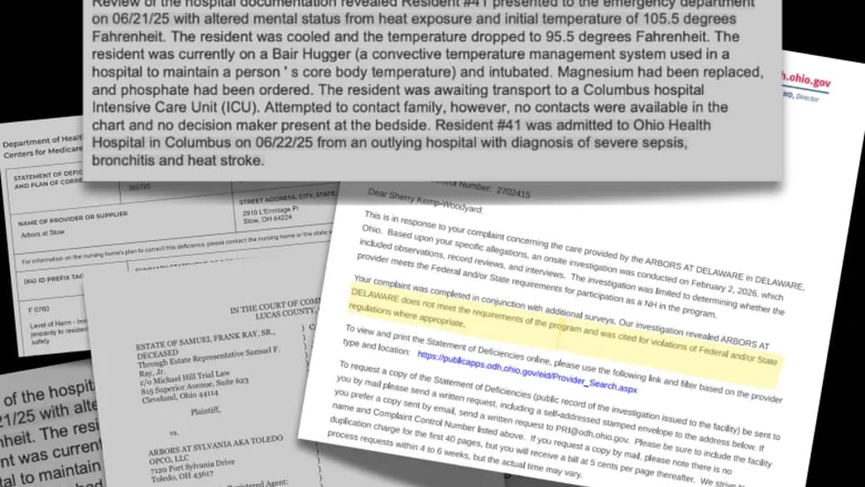 Deadly neglect lawsuits and fines follow Ohio nursing home chain