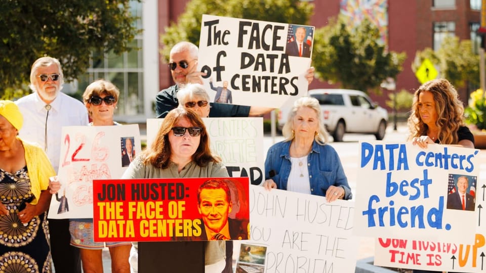 Northwest Ohio rally targets Jon Husted over Ohio data center boom, rising electric costs