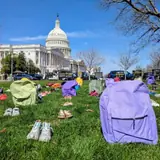 Protesters of Iran war spotlight children killed in school bombing