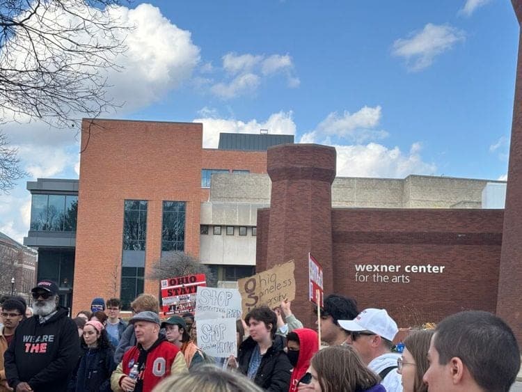 Hundreds of Ohio State University students call on university to remove Wexner name from buildings