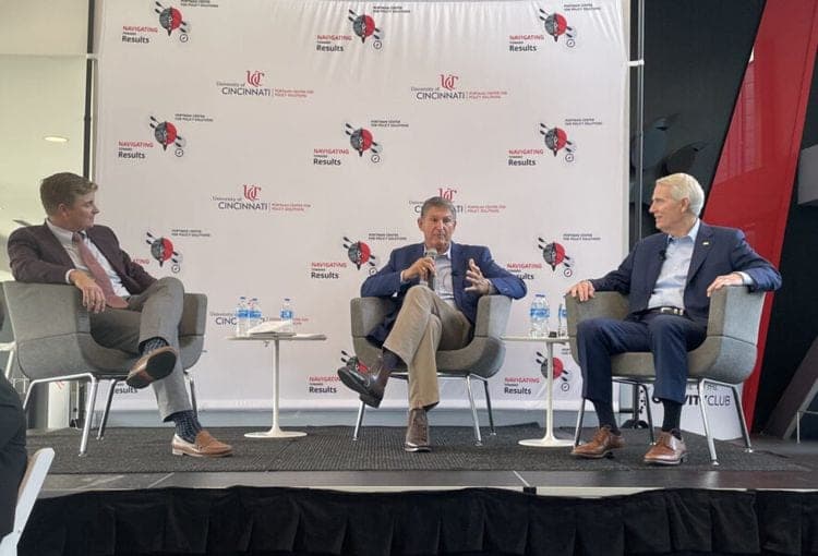 Portman, Manchin make case for bipartisanship in an increasingly polarized Congress
