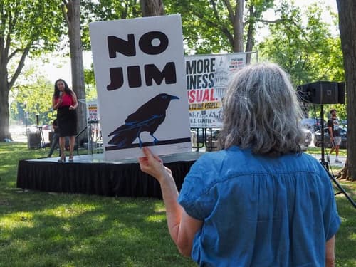 Protesters at the US Capitol rally for voting rights after Supreme Court ruling